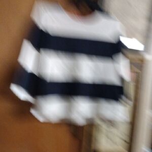 Tommy Hilfiger Red and Dark Navy Top